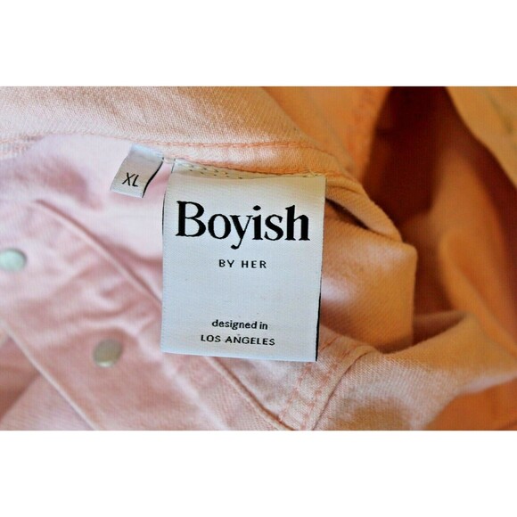 Boyish By Her Jean Jacket Oversized Pink Panther Denim Womens Size XL - Picture 6 of 8